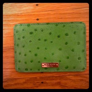 Kate spade ♠️ leather ostrich print card holder